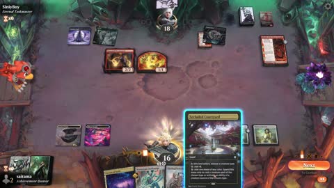 Watch MTG Arena Video Replay - 5 Color Midrange by saitama VS Gruul Midrange by SiniyBoy - Timeless Play