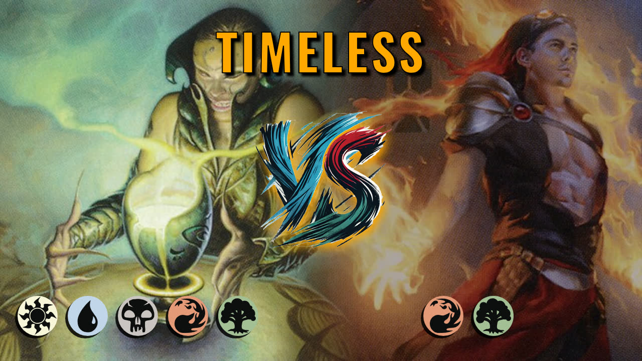 Watch MTG Arena Timeless Video - 5 Color Midrange by saitama VS Gruul Midrange by SiniyBoy - 50ae7c