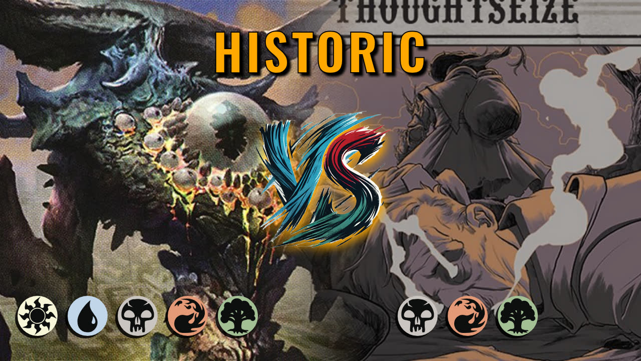 Watch MTG Arena Historic Video - 5 Color Midrange by CunicoliGoblin VS Jund Midrange by Saryn - 970142